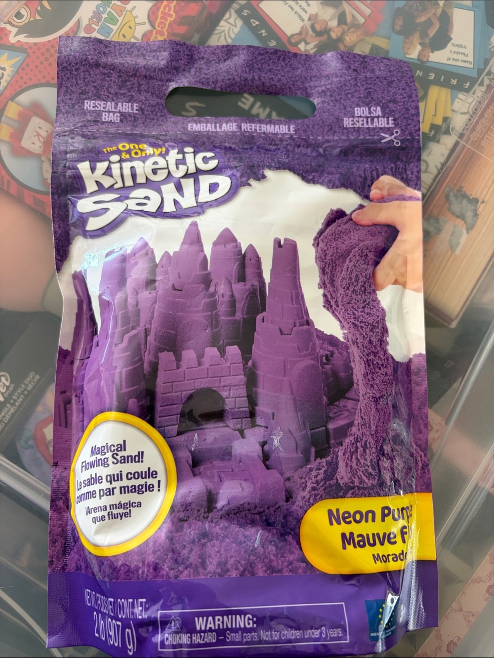 Neon Purple Flowing Sensory Sand - Kids Play